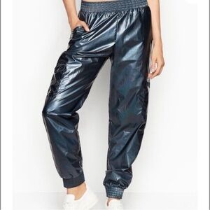 Victoria Sport Metallic Blue Cargo Jogger Pants NWT Size XS